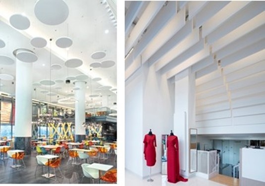 Canopies and baffles enhance mineral ceiling system portfolio