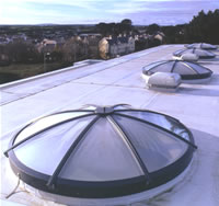 Circular rooflights brighten facility